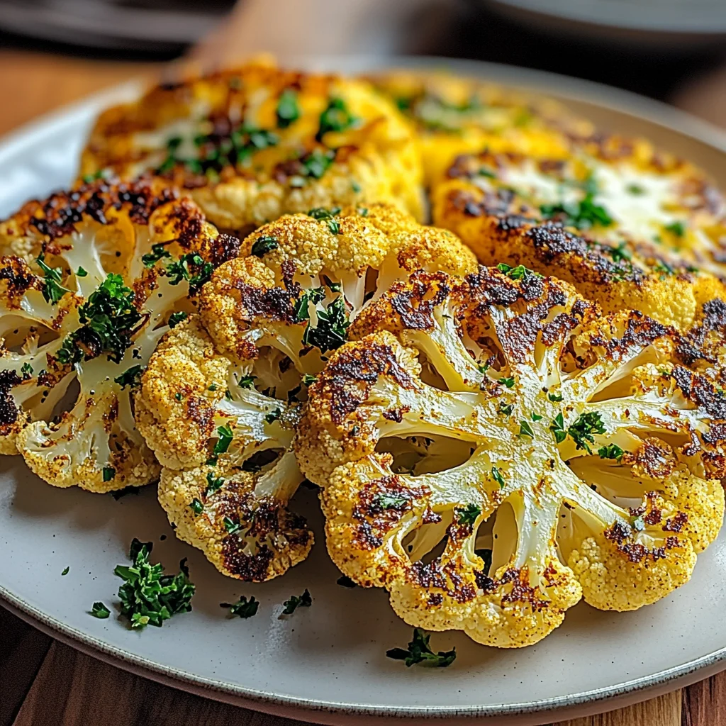 Cauliflower Steaks with Smoky Spice Blend