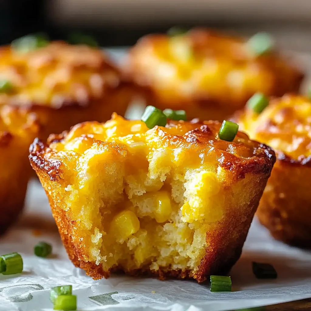 Crispy Cheddar Corn Muffins