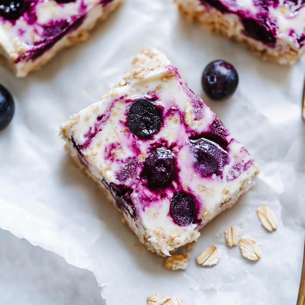 Healthy Frozen Yogurt-Oat Bars