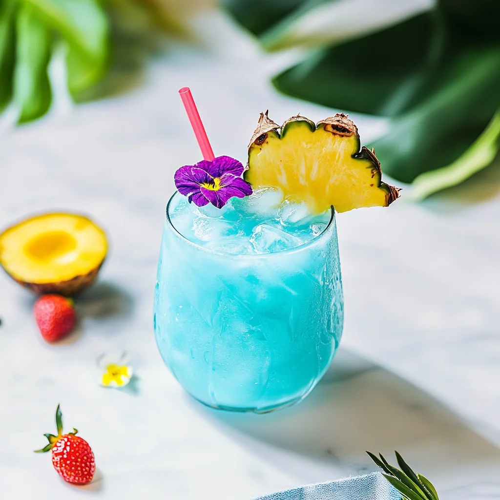 Baby Blue Colada Mocktail