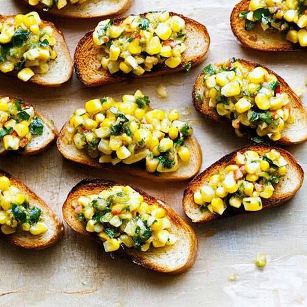 Buttery Toasts with Corn Salsa