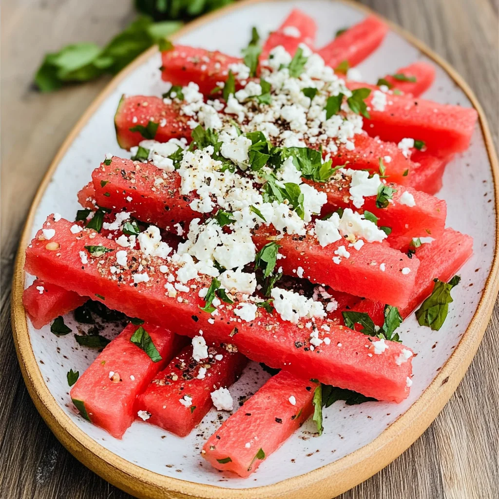 Epic Watermelon Fries With Feta