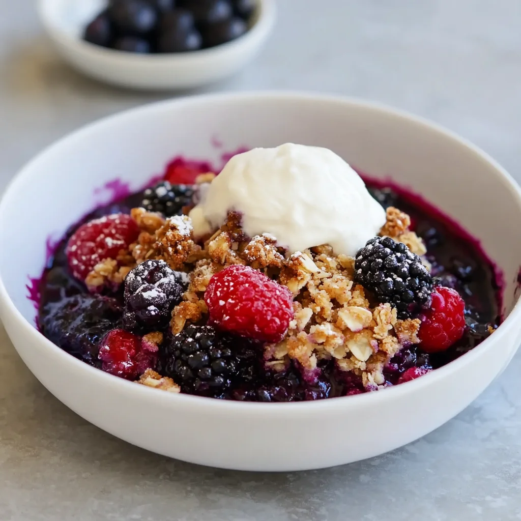 Flaky Berry Crisp with Frozen Berries