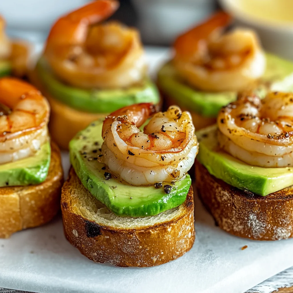 Garlic Shrimp Crostini with Avocado: A Flavorful Bite-Sized Delight