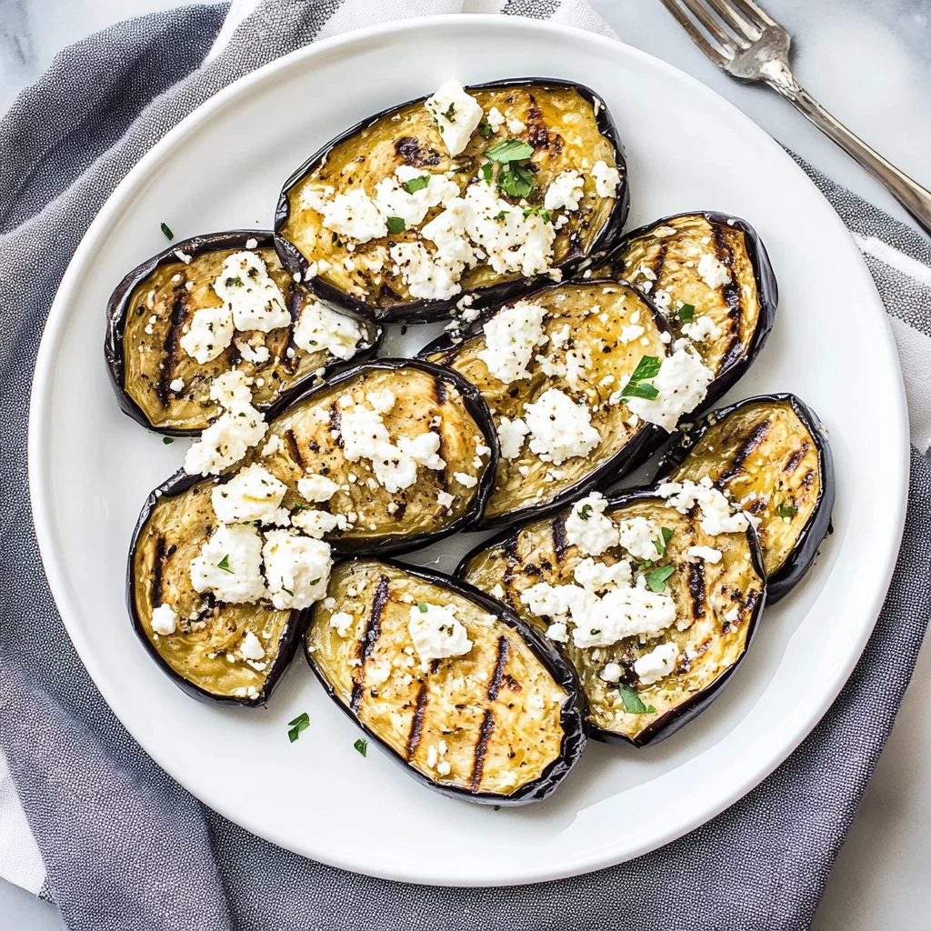 Grilled Eggplant with Feta