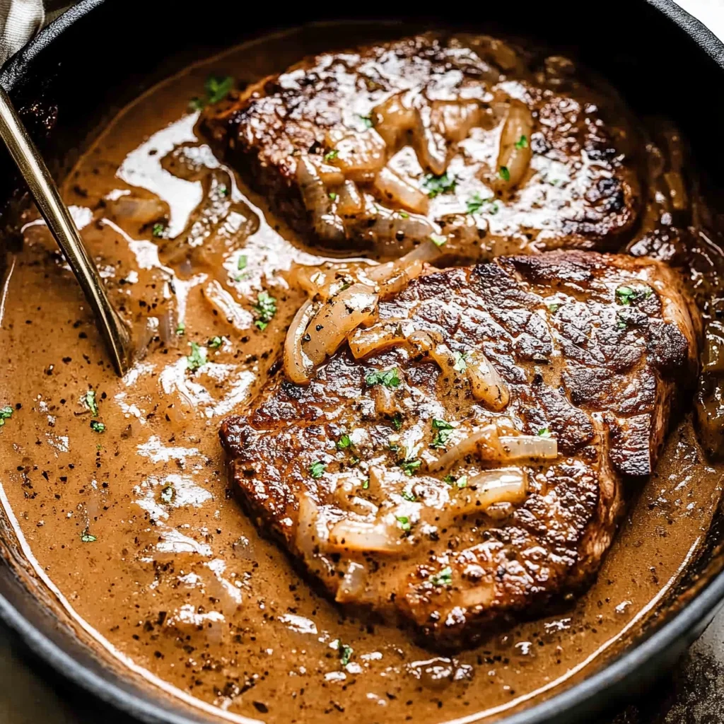 Onion Gravy Smothered Steak