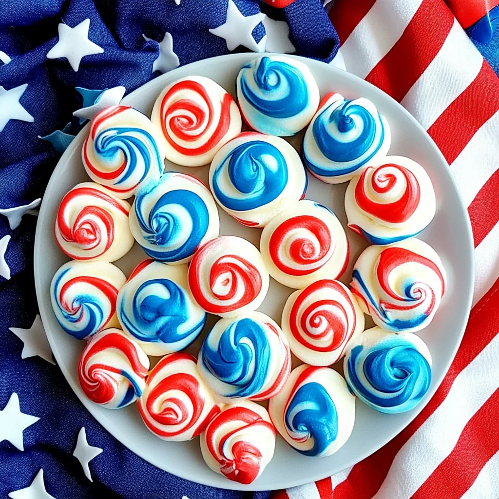 Patriotic Meringue Cookies