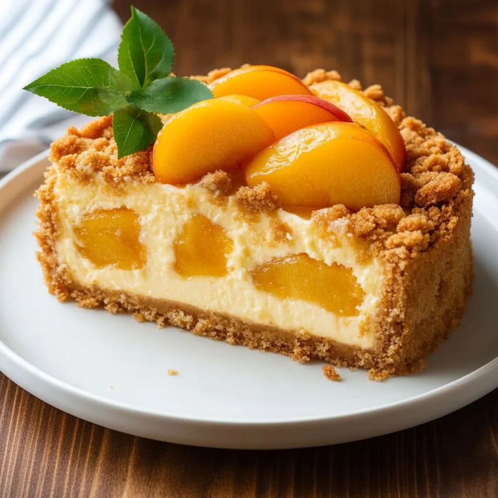 Peach Cobbler Cheesecake