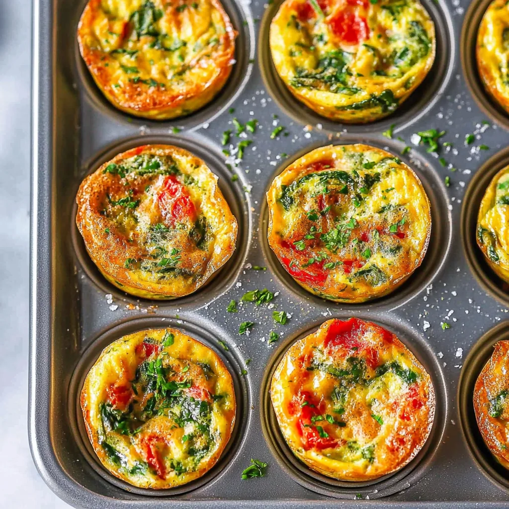 Spinach Tomato Mini Frittatas