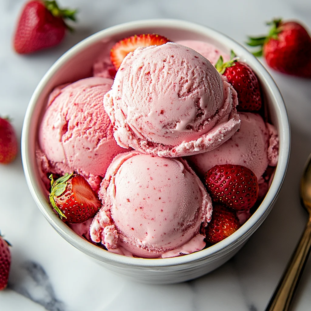 Strawberry Cottage Cheese Ice Cream