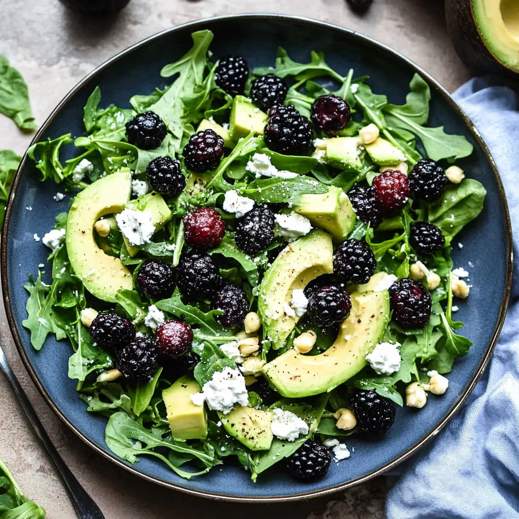Blackberry, Avocado and Arugula Salad