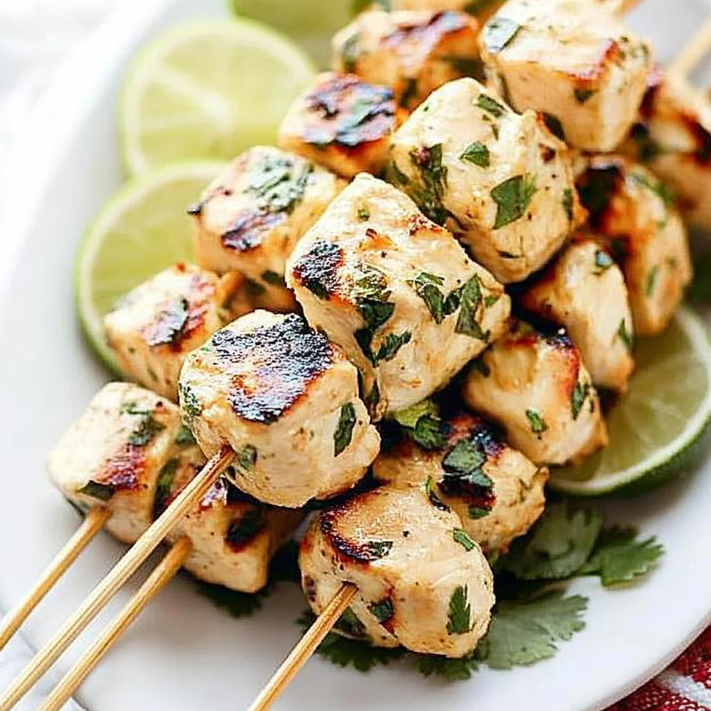 Cilantro Lime Chicken Kebab