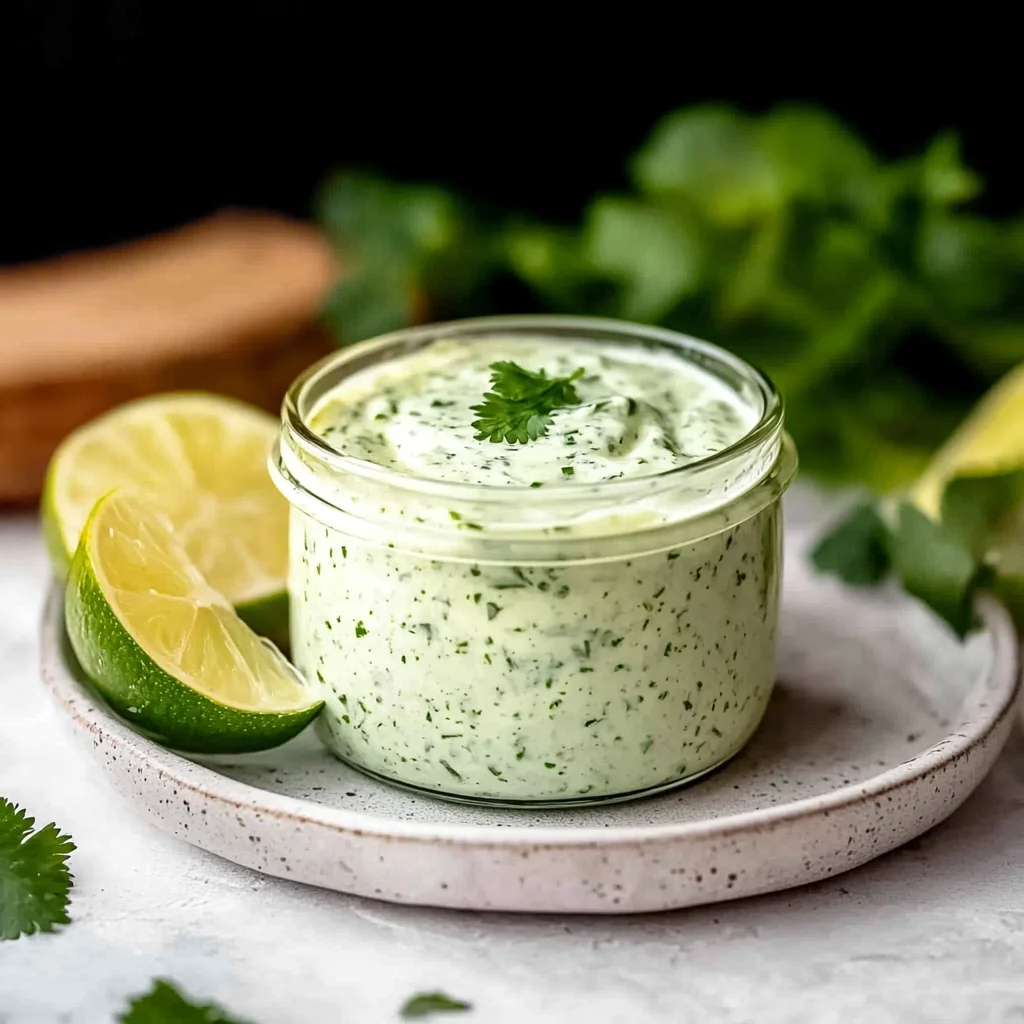 Creamy Garlic Lime Cilantro Sauce