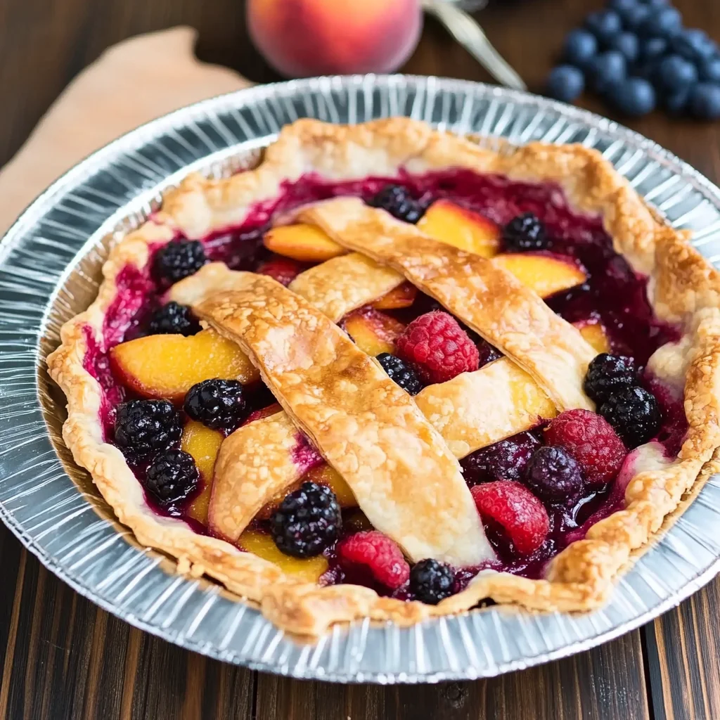 Grilled Berry Peach Pie