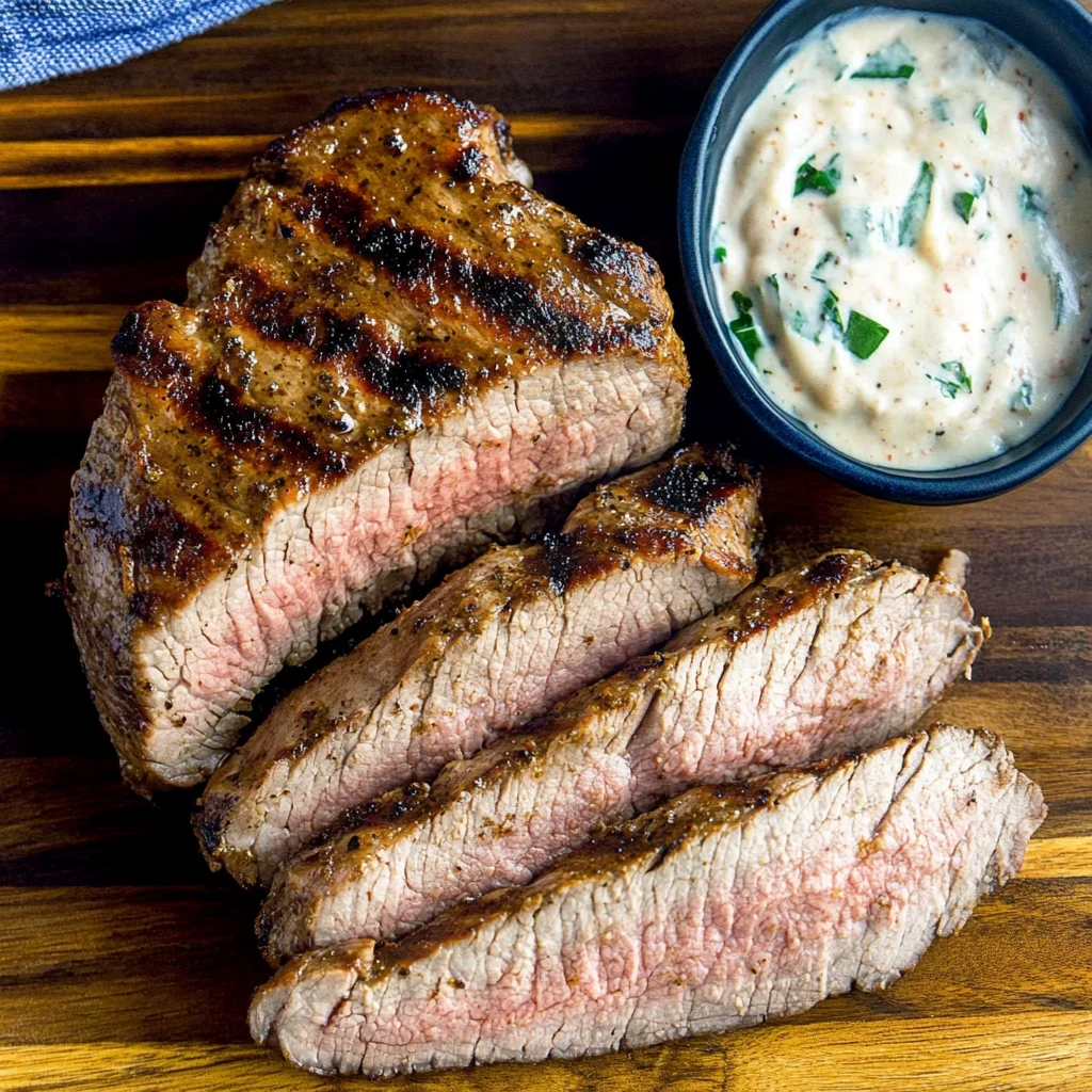 Grilled Mojo-Marinated beef Tenderloin