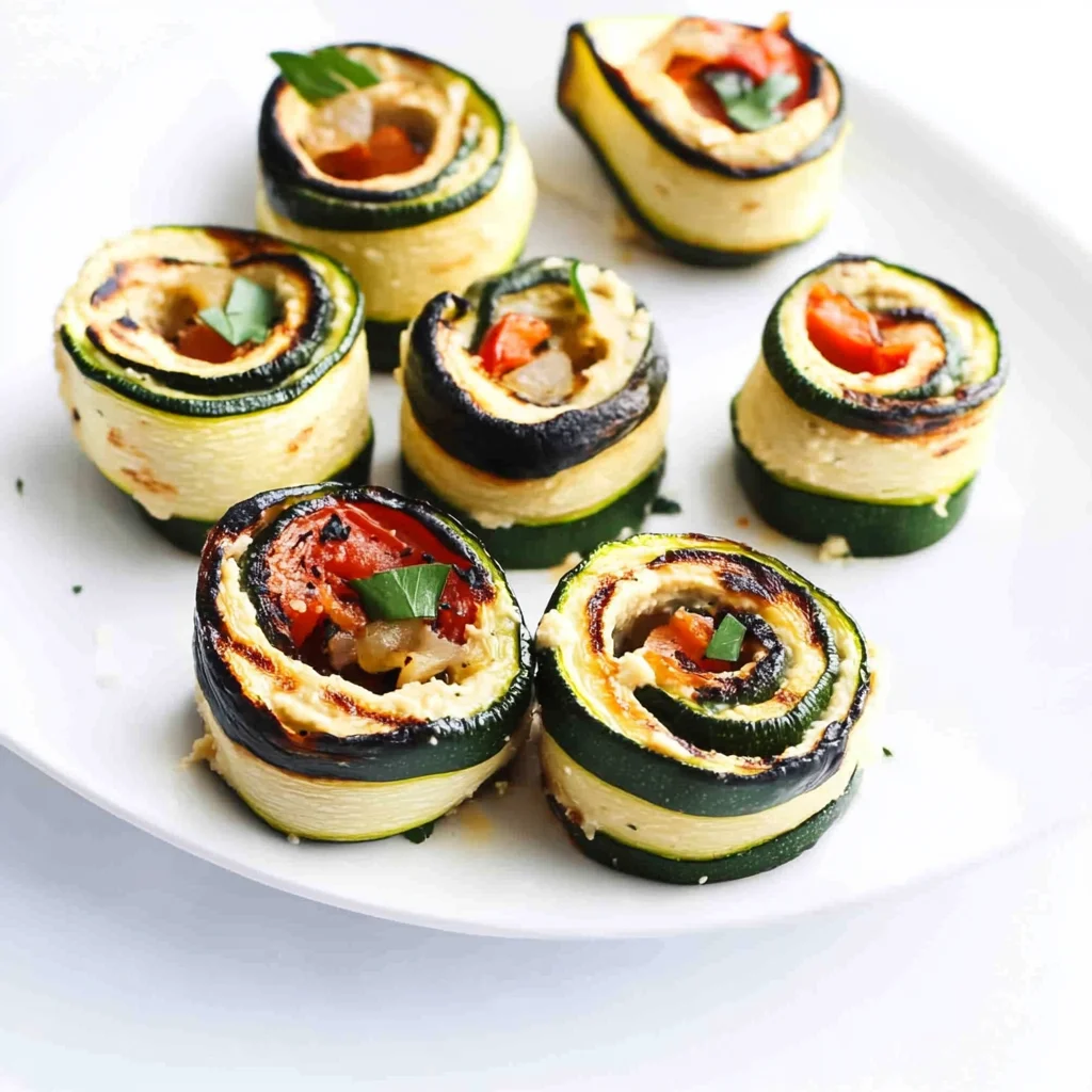 Grilled Zucchini Hummus Roll-Ups Recipe