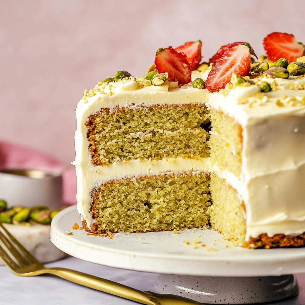 Lemon Pistachio Cake with Lovely Lemon Frosting