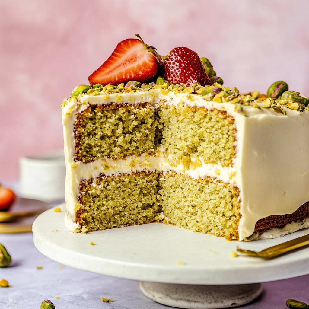 Lemon Pistachio Cake with Lovely Lemon Frosting