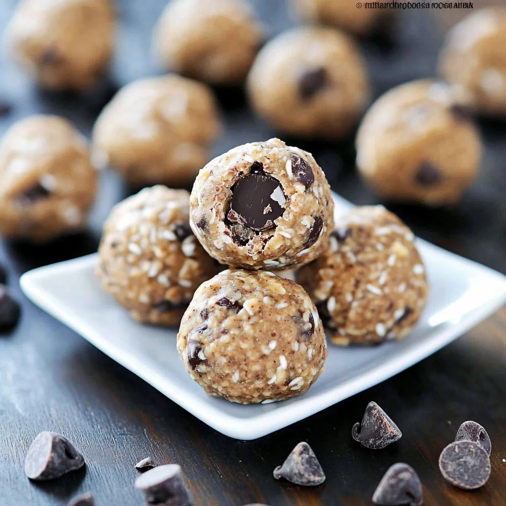 No Bake Chocolate Chip Energy Bites