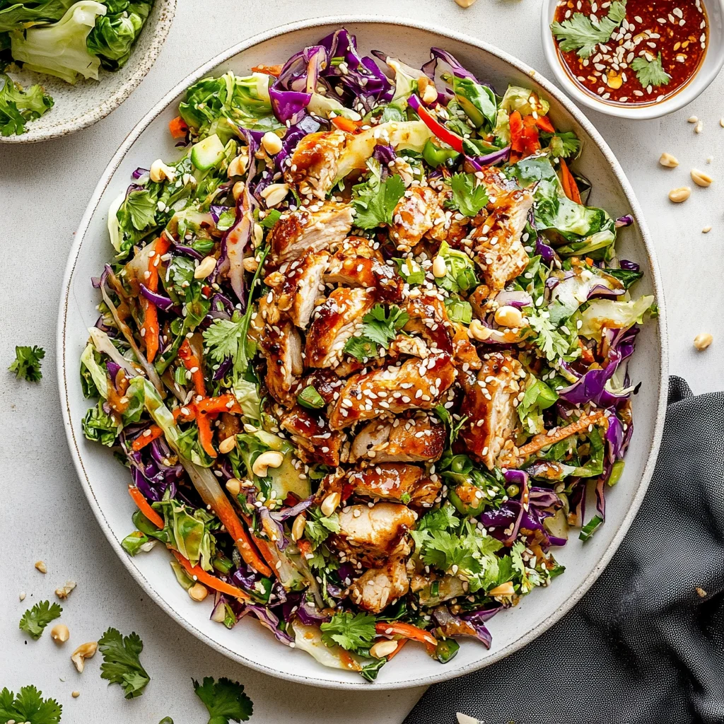 Sesame Chicken Cabbage Crunch Salad