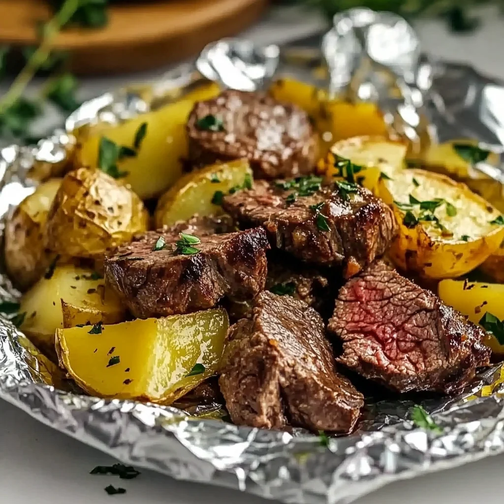 Steak and Potato Foil Packets