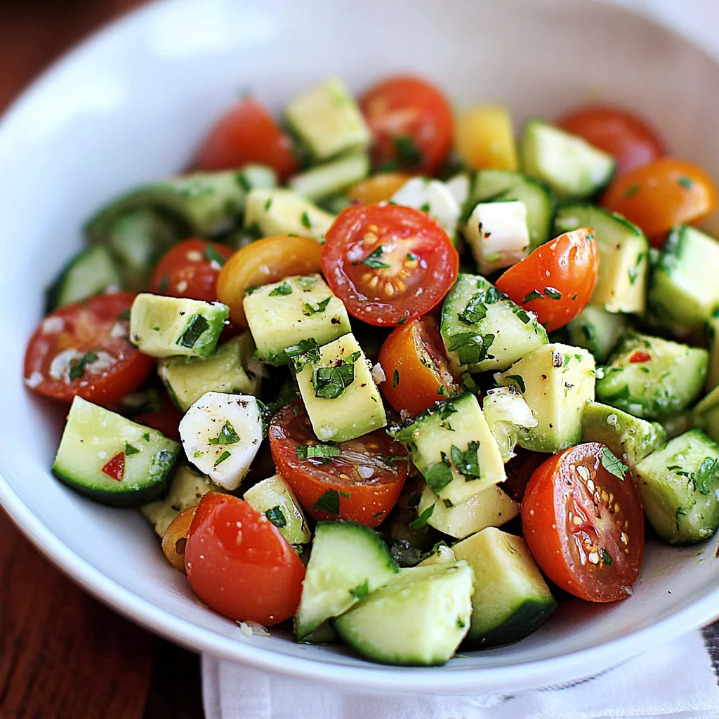 Tomato, Cucumber, Avocado Salad