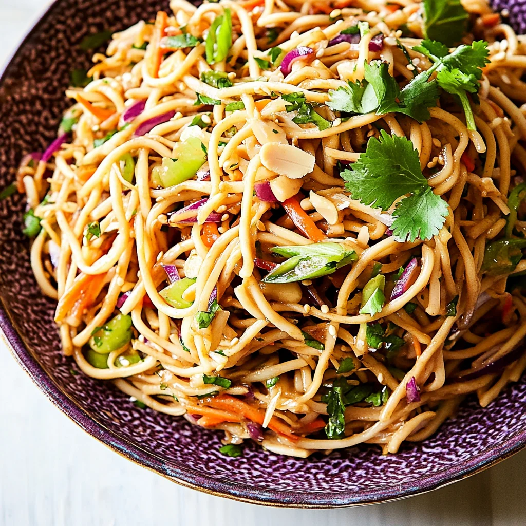 Asian Noodle Salad in Peanut Dressing