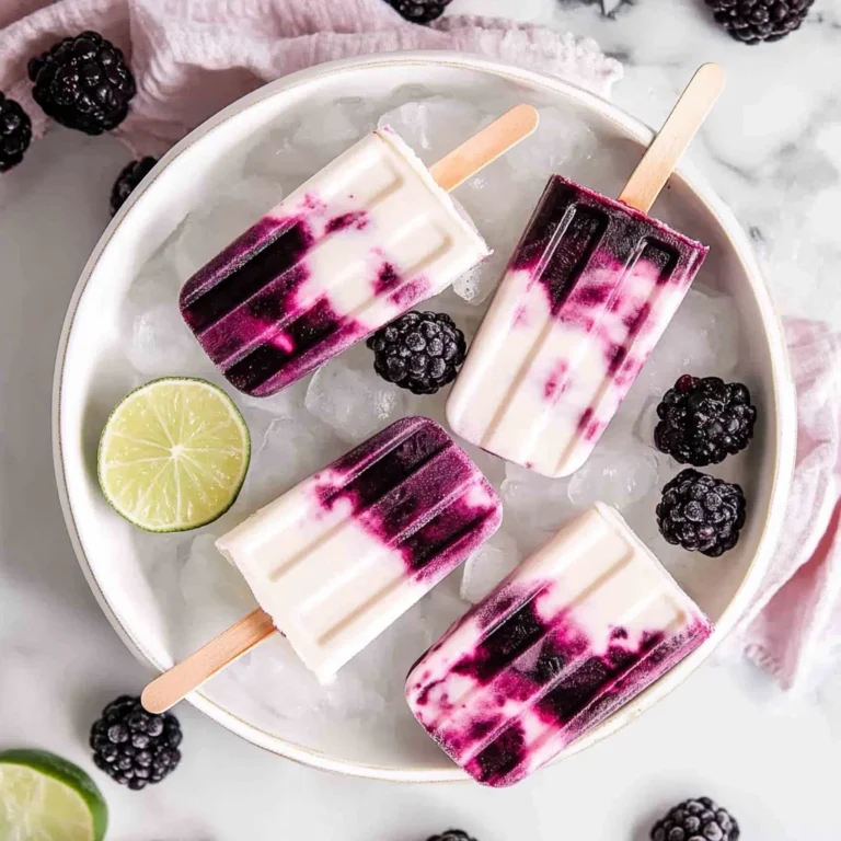 Blackberry Lime Cheesecake Popsicles
