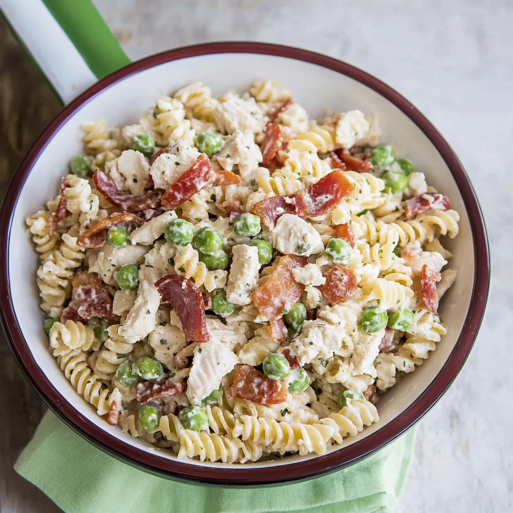 Chicken Turkey Bacon Ranch Pasta Salad