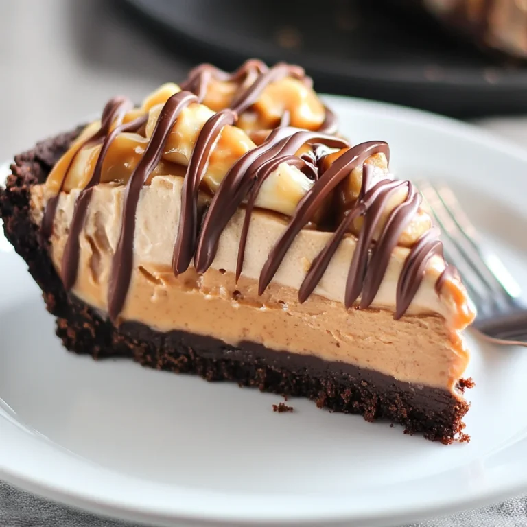 Chocolate Peanut Butter Caramel Mousse Pie