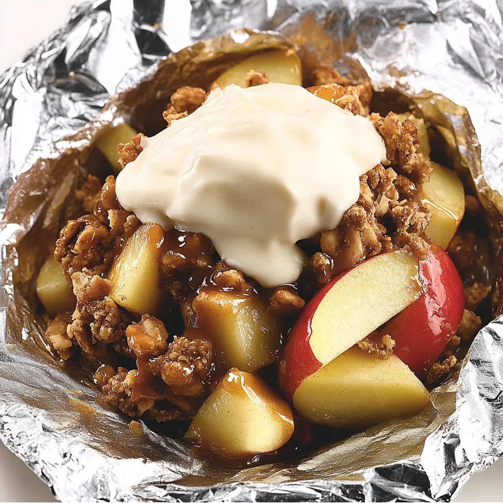 Grilled Caramel Apple Crunch