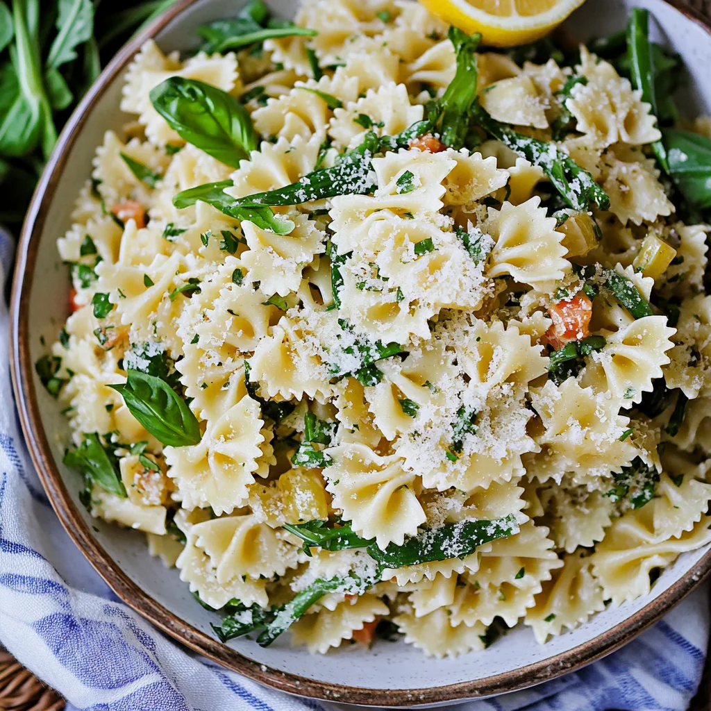 Lemon Basil Parmesan Pasta Salad
