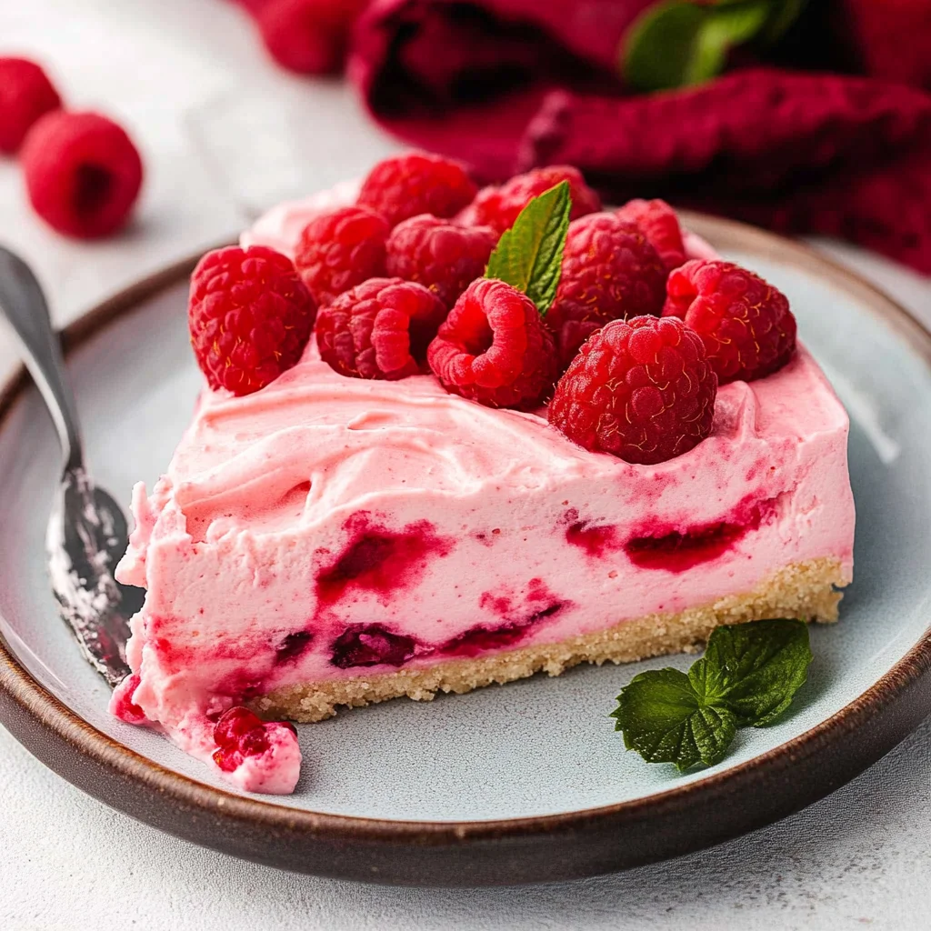 No Bake Raspberry Cheesecake