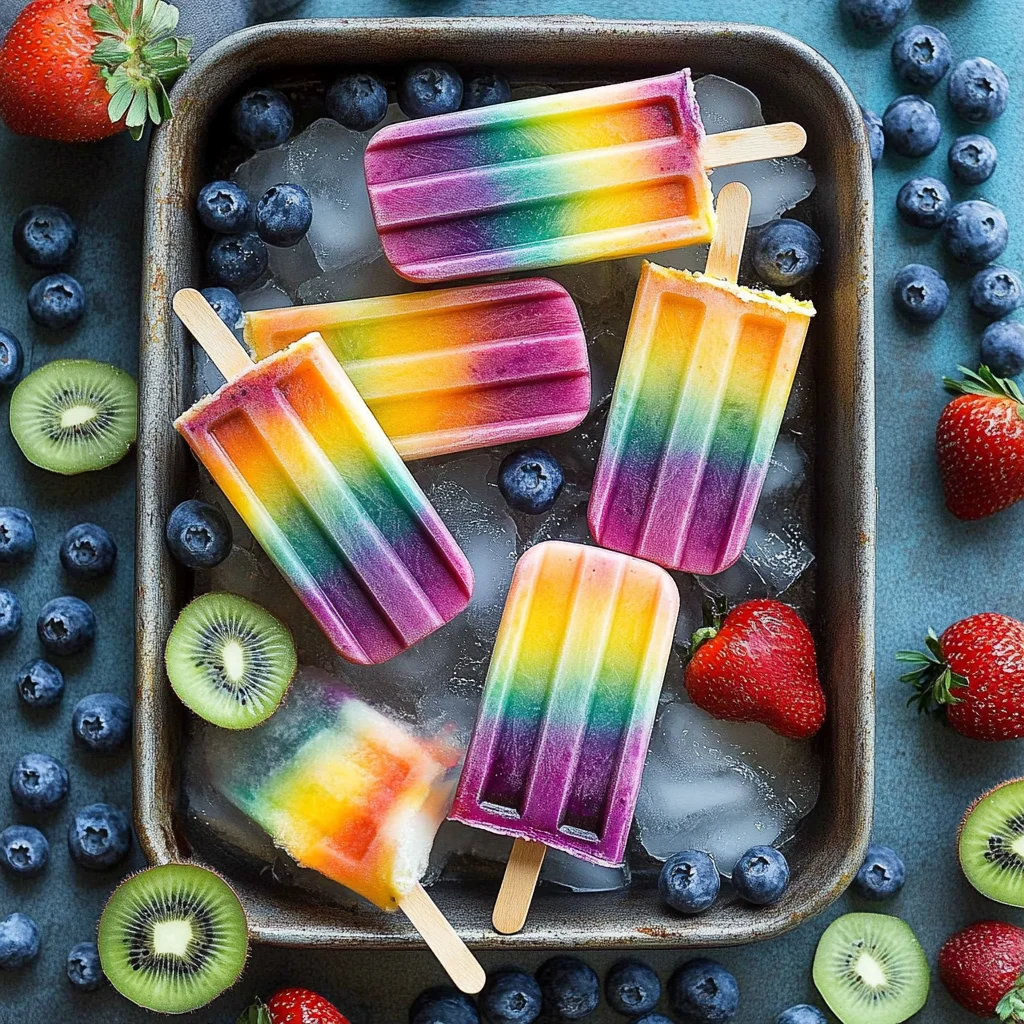 Rainbow Popsicles