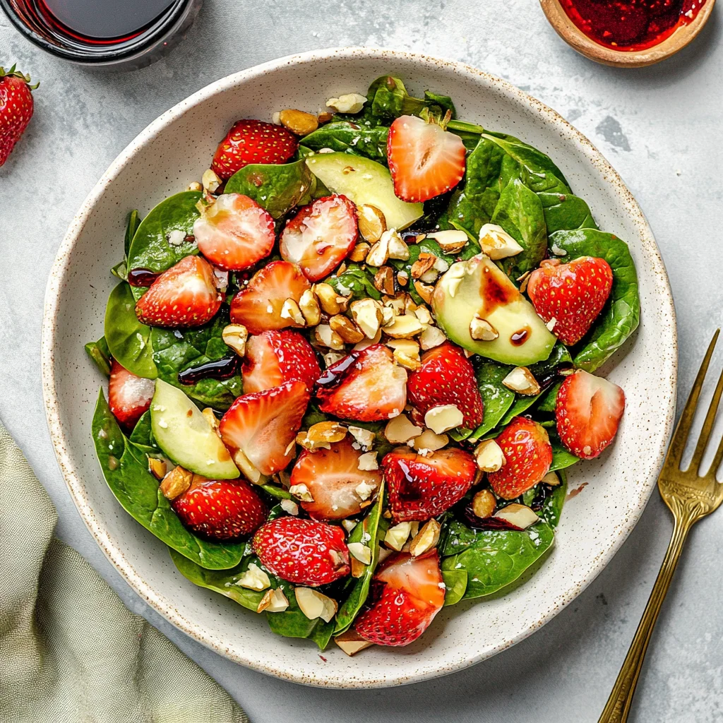 Strawberry Spinach Salad with Strawberry Balsamic