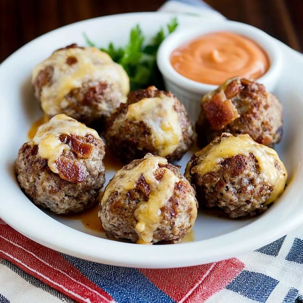 Turkey Bacon Cheeseburger Meatballs