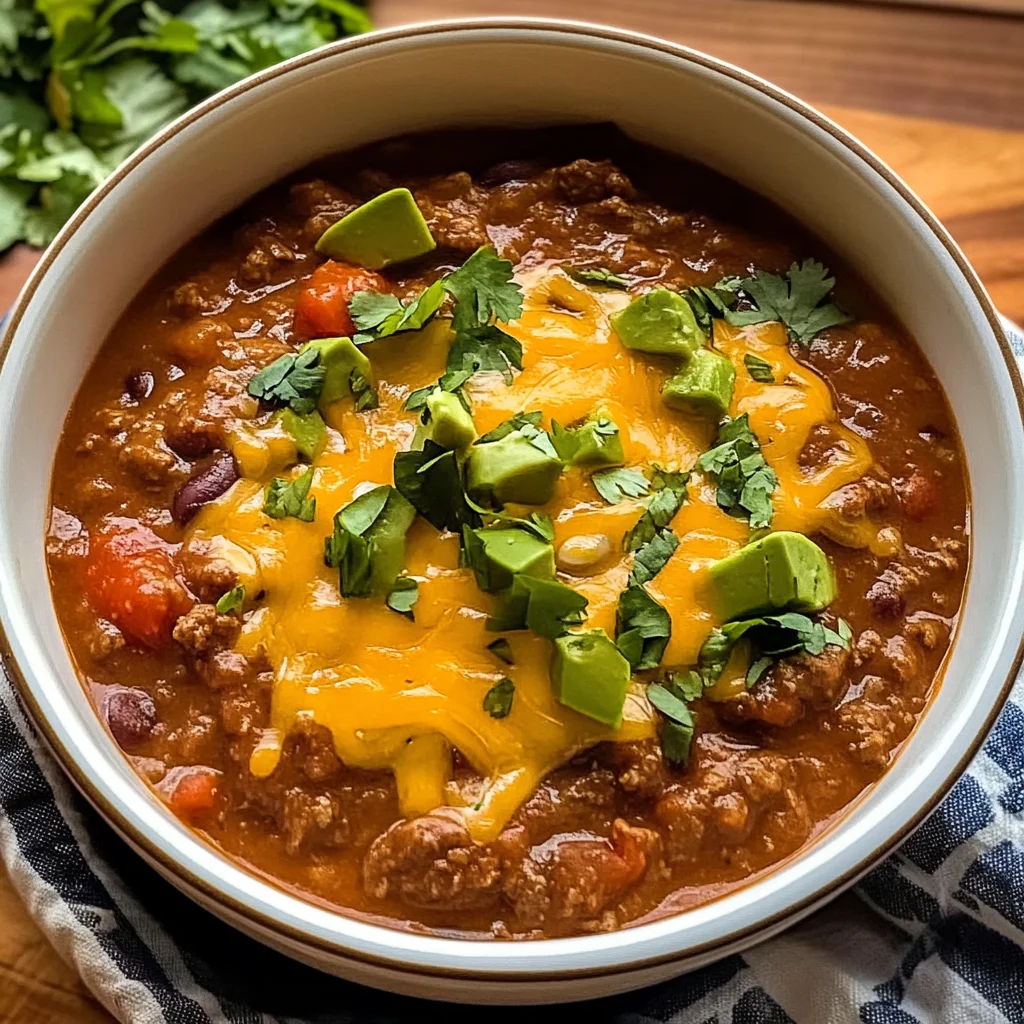 Crockpot Spicy Queso Beef Chili