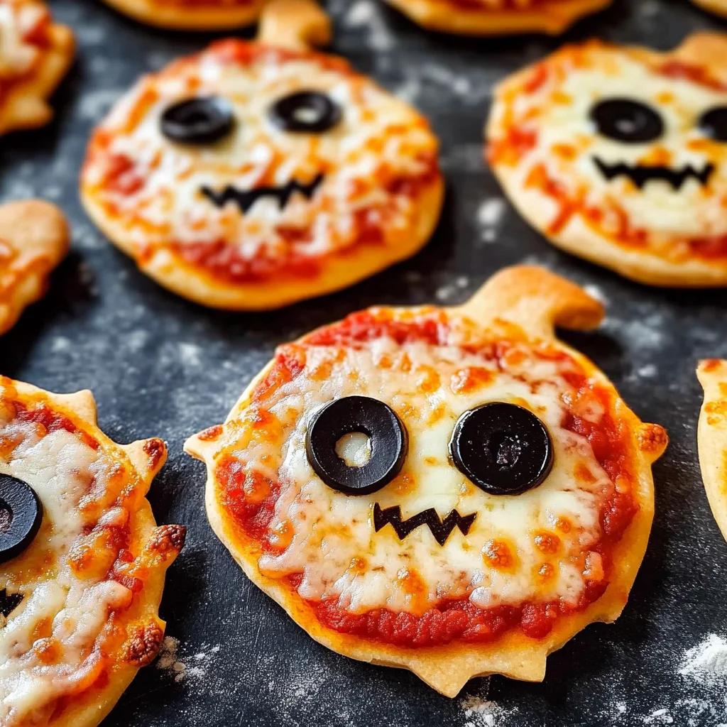 Easy Mini Halloween Pizzas