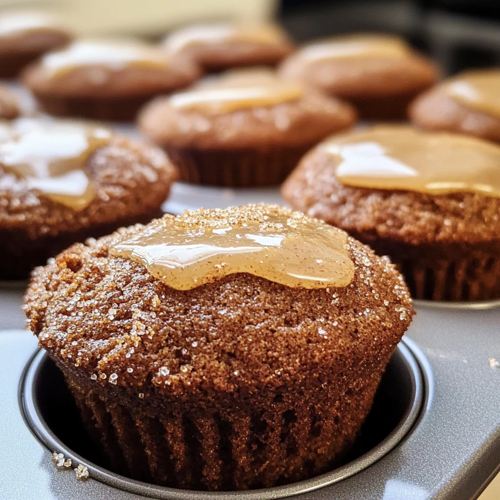 Glazed Gingerbread Muffins