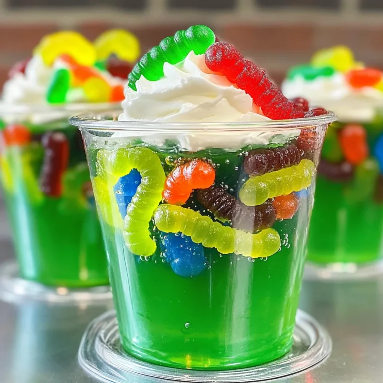 Gummy Worm Jello Cups Recipe