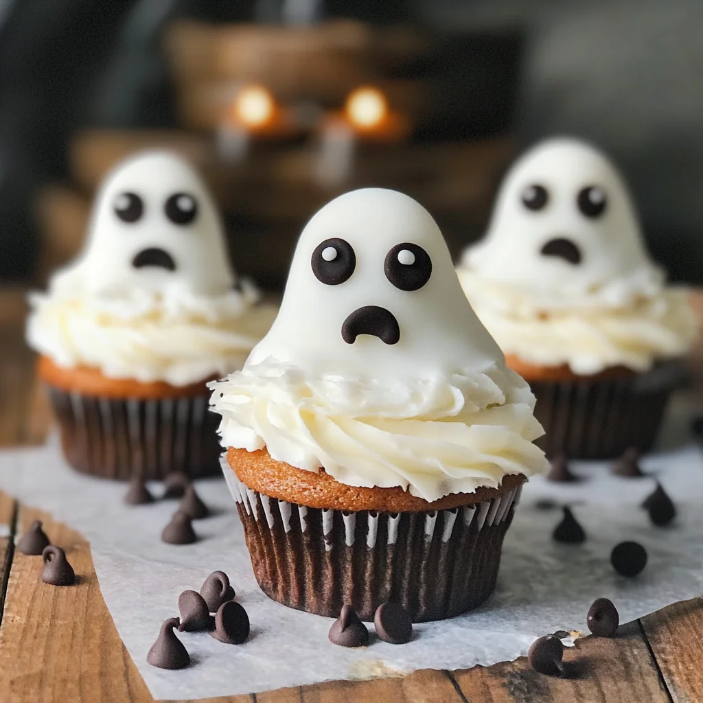 Halloween Cupcakes: Ghost Cupcakes