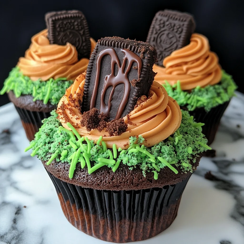 Halloween Graveyard Cupcakes