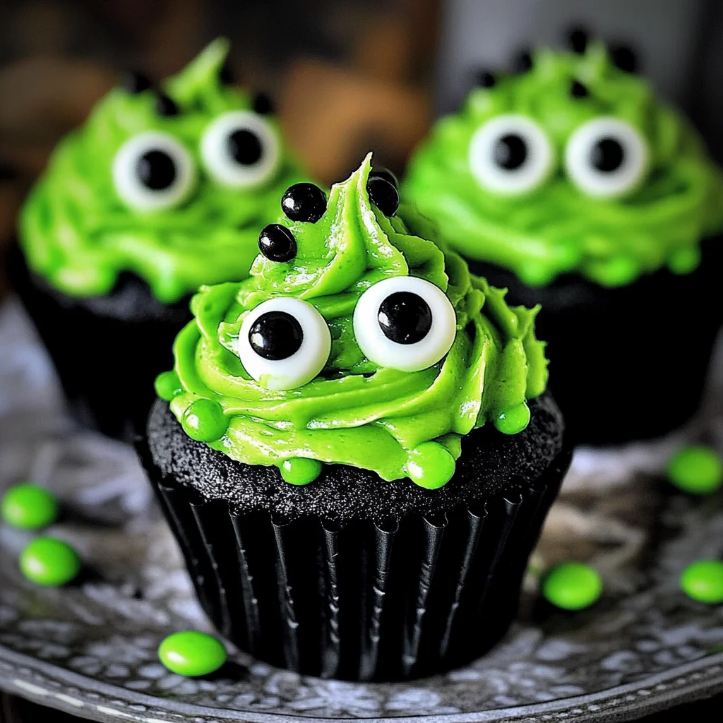 Halloween Slime Cupcakes