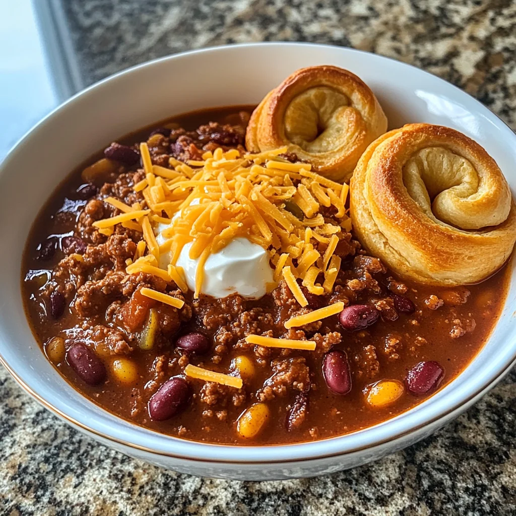 Hillbilly Chili and Cinnamon Rolls