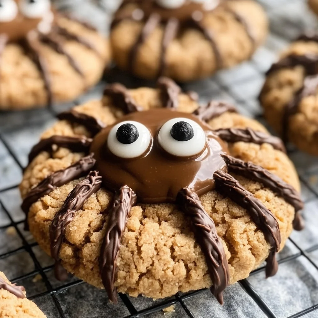 Peanut Butter Spider Cookies