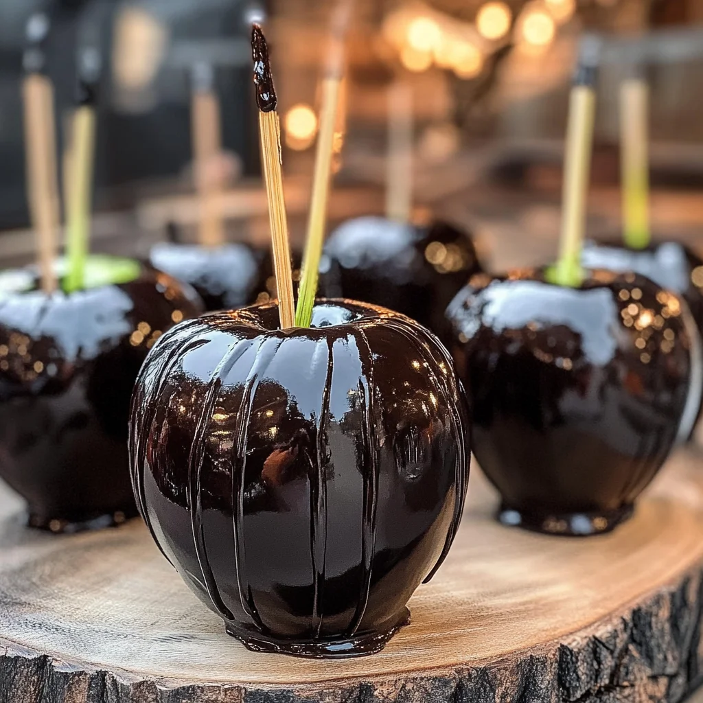Poison Toffee Apples for Halloween