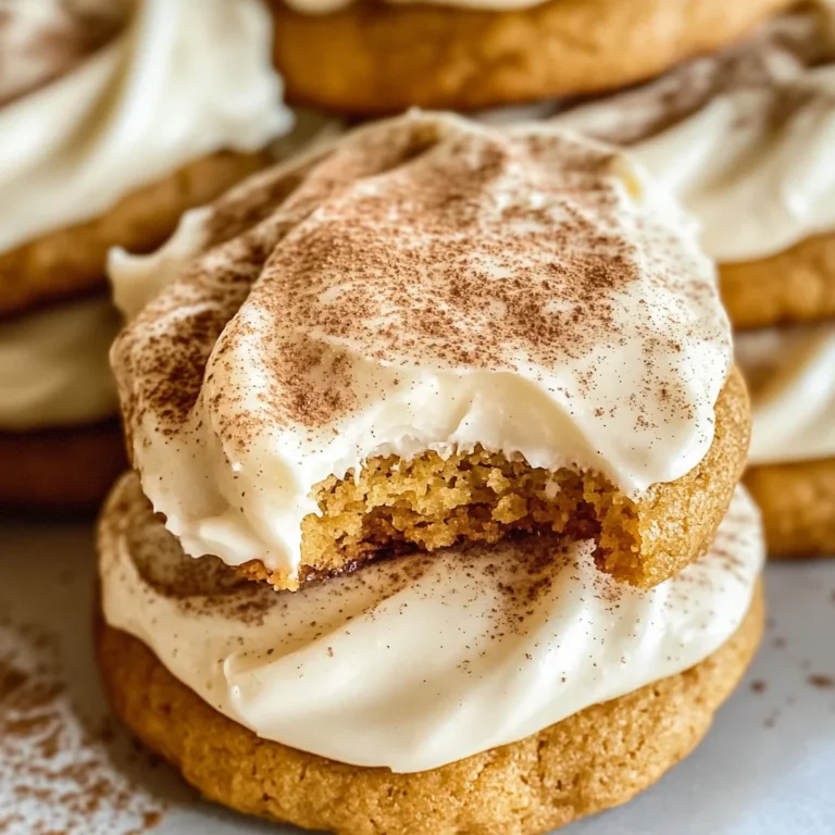 Pumpkin Cookies with Cream Cheese Frosting