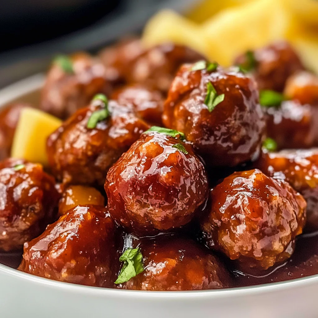 Sweet chili Meatballs Crockpot Recipe