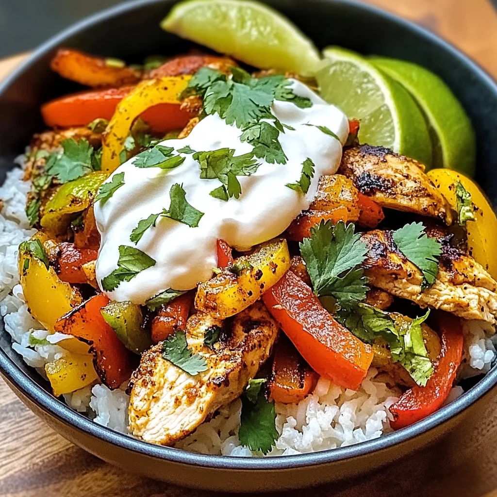 Chicken Fajita Rice Bowls