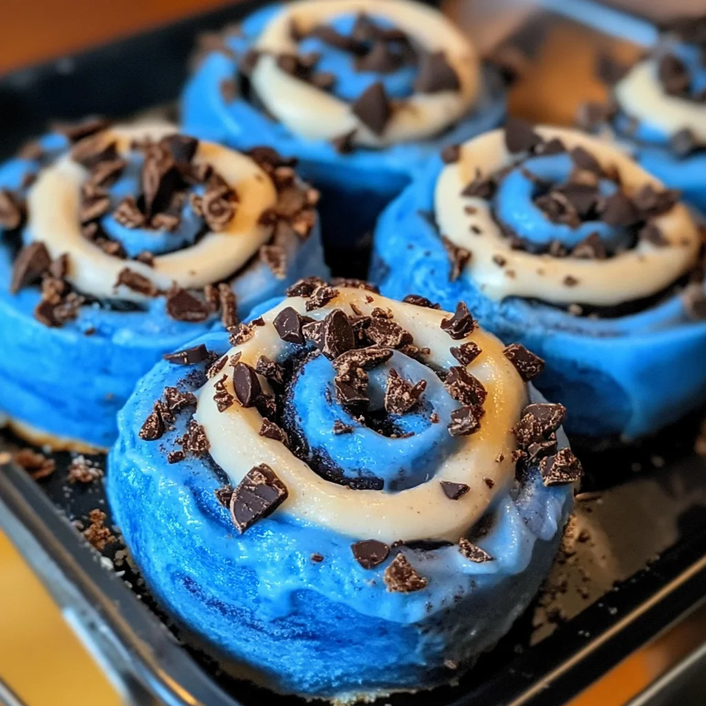 Cookie Monster Cinnamon Rolls Recipe